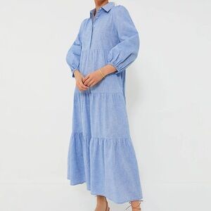 NWOT POMANDER PLACE Chambray Mabel Maxi Dress Size XXL